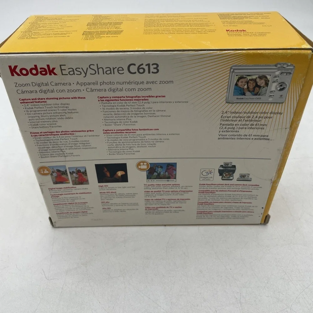 Kodak Easy Share C613 6.2 MP Digital Camera 3X Zoom+Battery+CD+SD Card+Manuals